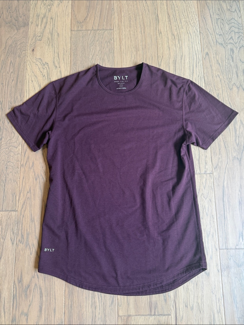 BYLT Basics Men’s Signature Drop Cut Tee Maroon Large